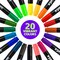 U.S. Art Supply Super Markers 60 Primary, Pastel & Neon Dual Tip Fabric Markers - Fine & Chisel Point Pens Fabric Marker Permanent for Clothes, T-Shirts - Permanent Ink Eye-Catching Colors